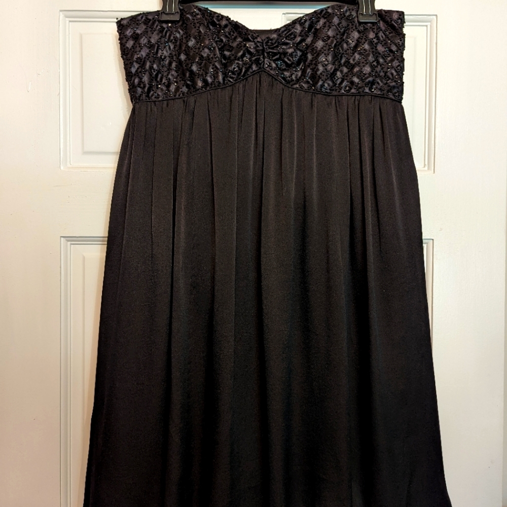 Cocktail evening cute dress silk dress with beads
